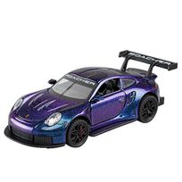 1/32 Scale Porsche GT3 RS Alloy Car Model W/ Retro Pull-Back Action, Racing Enthusiasts' Dream Toy, Perfect for Kids & Collectors violetinė