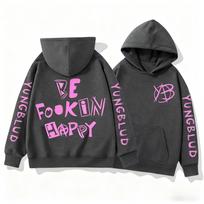 Dainininkas Yungblud Būk Laimingas Užtraukiamas Džemperis Vyrams Moterims Drabužiai Mada Y2K Užtraukiamas Rudens Megztiniai Žiemos Megztiniai S gray