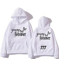 Nessa Barrett Hoodies su gobtuvu Fleece megztiniai Ilgomis rankovėmis Harajuku Patogūs drabužiai Sudaderas Vintage Hoody M white