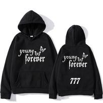 Nessa Barrett Hoodies su gobtuvu Fleece megztiniai Ilgomis rankovėmis Harajuku Patogūs drabužiai Sudaderas Vintage Hoody M black