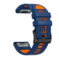 Garmin Fenix 8 dviejų spalvų silikoninis dirželis - 51 mm/47 mm (22mm/26mm) Quick Release 26mm blue