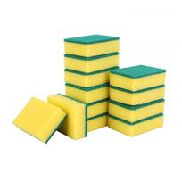 Geltonai žalias indų plovimo kempinė 10x7x3cm lengvam virtuvės valymui 12 pieces