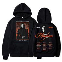 Lady Gaga The Mayhem Ball Tour 2025 Hoodis Vyrai Moterys Mada Harajuku Vintage Hip Hop Megztinis Fleece Per dydį Sportinė apranga Vyriškas S black
