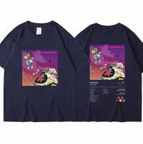 Kanye West baigimo muzikinio albumo spaudinio marškinėliai vyrams moterims Hip Hop medvilniniai marškinėliai didelio dydžio vasaros mados marškinėliai Streetwear 2XL purple