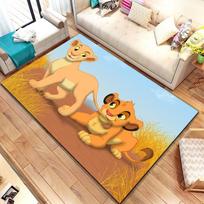 Fantazijos savanos tema kilimas – idealus vaikų kambariams, svetainei ir namų dekoravimui | Žavingas animacinis grindų kilimėlis kaip dovana 60*90cm