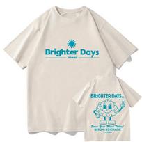 Ariana Grande Brighter Days Ahead Graphic Print T-shirts Men's Women Vintage High Quality  Tshirts Fashion Casual Tee Tops S white