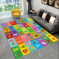 ABC Animacinis raidynas Vaikams Ropojantiems Vaikams Žaidimų Kambarys Ankstyvojo Ugdymo Plotas Kilimėlis,Kilimas Svetainei Miegamajam Sofai,Neslystantis Kilimėlis 40*120cm