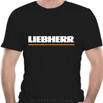 Liebherr Statybinio Transporto Priemonės Kranas Juodi Marškinėliai Unisex L white