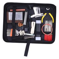Guitar Repair Tools String Winder Bridge Pins Sanding Kit Hex Wrench Maintenance Utensils white