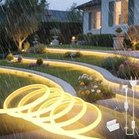COB Neoninis LED Juostelė Silikoninis Lauko Vandeniui Atsparus IP65 LED Juostelė 1M-10M LED Neoninės Juostelės 220 V Lanksti Šviesos Juosta su ES Maitinimo Adapteriu 10M