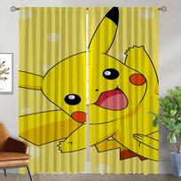 P-pokemones Užtemdomos užuolaidos kambariui 2 panelės Helovino dekoracija pertvara namų interjero užuolaidos atspalviai tiulis miegamajam W50xH70cmx2pcs-CL yellow