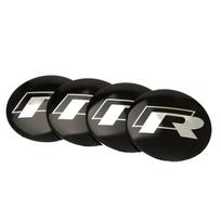 4 vnt. 56 mm automobilio ratlankių centriniai dangteliai lipdukai RLINE GTI ABT SR Golf 6 7 8 MK3 MK7 Polo Tiguan Touran Beetle Jetta gray