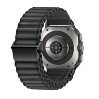 Originalus „Trail“ dirželis, skirtas Samsung Galaxy Watch Ultra 47mm, Nailoninis pintas apyrankės dirželis visureigiui, Galaxy Watch 7 Ultra apyrankė Galaxy Ultra 47mm juoda