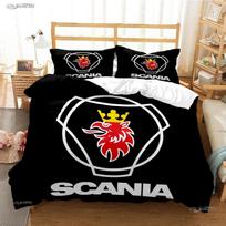 S-Scania Sunkvežimio Erelio Galvos Antklodės Užvalkalas Su Užpildu Lovos Patalynės Komplektai Minkštas Antklodės Užvalkalas Ir Pagalvės Užvalkalai Paaugliams ViengulisDvigulisKarališkas 150*200cm 3pcs