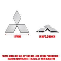 1 vnt. ABS Automobilio Logotipas Priekinės Grotelės Galinės Bagažinės Emblema Vairo Lipdukas Mitsubishi Pajero Outlander XL Montero Lancer Triton white