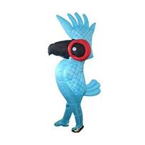 Helovino papūga pripučiamas kostiumas Cosplay vakarėliui juokingas kostiumas scenos pasirodymui vaikštantys gyvūnai siamiečių vakarėlis one size fits all blue