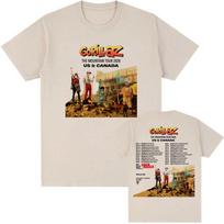 GORILLAZs The Mountain Tour 2026 Marškinėliai Vasariniai Trumpomis Rankovėmis Apvalia Kaklo Iškirpte Unisex Marškinėliai Roko Grupės Grafinis Spaudinys Marškinėliai L brown