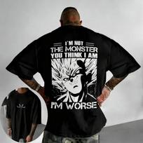 2026 Summer Men Gym Dragon Ball TShirt 100 Cotton Oversized Vintage Print Unisex Family Matching Retro Streetwear 3XL white