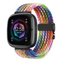 Fitbit Versa 4 3 Sense 2 apyrankės priedai pakeitimo sportinis nailoninis kilpelis Apyrankė correa Fitbit Versa4 Parachutinis pintas dirželis For Fitbit Versa 4 gray