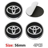 Toyota 56MM Automobilio Ratlankio Centrinis Dangtelis Aliuminio Metalinis Logotipo Lipdukai Skirti Rav4 Corolla Camry Aqua Yaris Cross Auris TRD Prius Chr GR 56mm sticker white
