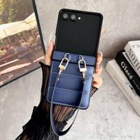 for Samsung flip7 Fashion Down Jacket Wrist Strap Case for Samsung Galaxy Z Flip 7 6 5 4 3 ZFlip Short Lanyard Shockproof Cover Galaxy Z Flip6 gray