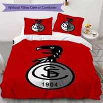 SC Freiburg rašto patalynės komplektas, užvalkalas, pagalvės užvalkalas, namų dekoracija, gimtadienio dovana (1 * antklodės užvalkalas + 2 * pagalvės užvalkalai be šerdies)82 155x200cm