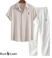 Nauji vyriški madingi marškiniai su skaitmenine spauda, slim fit, trumpomis rankovėmis, vyriški S white