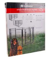 Aptvaras šunims Flamingo  Kennel Zecta Black, 205x196x100 cm