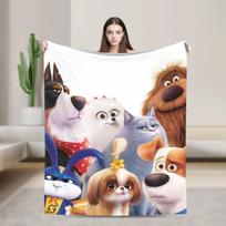 Slaptasis augintinių gyvenimas Flanelinis pledas Šiltas minkštas pledas namų dekoravimui Kelionėms Juokingas lovatiesė Sofa Lova Dangalas 75cmx90cm white