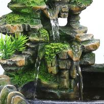 Stalo krioklio fontanas akmenynas Zen statula vandens fontanai ornamentas dovanos No Mist black