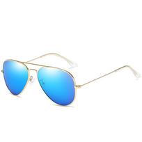 High Quality Vintage Pilot Sunglasses Men Polarized Sun Glasses Driving Eyewear Women Oculos de sol masculino as shown blue
