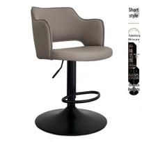 Reguliuojamas itališko stiliaus sukamasis baro kėdė su atlošu 46-66 cm gray