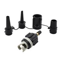 3/4In1 Inflatable Pump Adapter For SUP Board Air Valve Pump Connector With Air Nozzle Boat Kayak Valve Tire Compressor Converter black