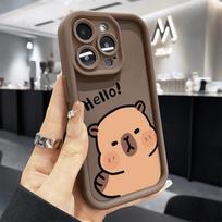 Capybara telefono dėklas, skirtas Samsung Galaxy A15 A35 A54 A55 S25 S24 S23 S22 S21 Ultra Plus S20 FE, silikoninis, atsparus smūgiams, minkštas dangtelis Galaxy S20 gray
