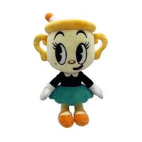 Cuphead stiliaus Mugman ir Chalice pliušiniai žaislai Minkštos kimštos lėlės Mielos animacinės dovanos vaikams gimtadieniui Kalėdoms beige