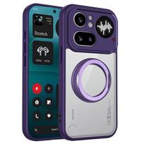 For Nothing Phone 4A Pro Case Hard With 360 Ring Stand magnetic Protective Back Cover Case For NothingPhone 4A 3 3A Pro 2 Shell Nothing CMF Phone 2 Pro dangaus mėlyna spalva