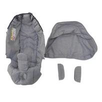 Doona Keturi viename vežimėlio sėdynės ir lopšio audinio užvalkalų priedai gray