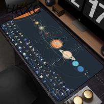 Saulės sistemos planetos pelės kilimėlis Didelis XXL žaidimų pelės kilimėlis Esports žaidėjo Ilgas stalo kilimėlis Biuro klaviatūros guminis neslystantis pelės kilimėlis 900x400x3mm