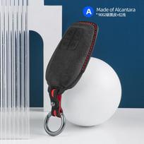 Alcantara Suede Raktų pakabuko dangtelis Ferrari 488 Roma 812 F8 Sf90 Portofino Raktų dėklas Raktų pakabukai Automobilio aksesuarai black