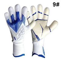 Futbolo Vartininko Pirštinės Storos Ir Atsparios Dilimui Futbolo Apsauga Suaugusiems Paaugliams Vartininkas Futbolo Vartininko Pirštinės white XL blue