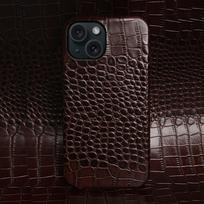 Originalios Odos Telefonų Dėklai iPhone 17 16 15 Pro Max 11 12 13 14 XR XS Max Telefonams Capa Prabangus Krokodilo Rašto Verslo Dangtelis Coque IP 17 Pro kava