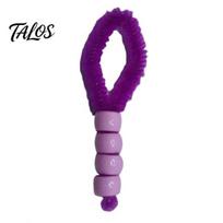 Portable Body Cleaning Brush Belly Button Brush, Soft Bristle Navel Cleaner with Anti Slip Delicate Area Beaded Handle, Care Tool for Travel, B purple