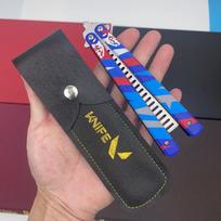 VALORANT žaidimo aksesuaras Žaislas, Yoru stilingos drugelio šukos, 23CM (9,05 colio), metalinis ašmenys, neaštrūs, drugelio peilio treniruoklis blue