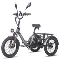FAFREES F20 Mate L2E-P Sertifikuotas sulankstomas elektrinis krovininis triratis, 48V 500W variklis, 3 važiavimo režimai, didžiausia keliamoji galia 180 kg.