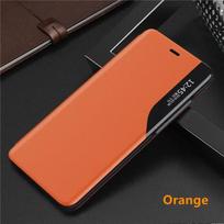 Odinis atlenkiamas dėklas telefonui Samsung Galaxy S25 Edge S26 S20 FE S21 S22 S23 S24 S8 S9 S10 Plus 8 9 10 20 Ultra Piniginės dangtelis Galaxy Note20 Ultra oranžinė