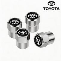4 vnt. Metaliniai vožtuvų dangteliai Automobilio padangų Apsauga nuo dulkių ir oro praradimų Aksesuarai Toyota Hilux Corolla RAV4 Camry Highlander gray