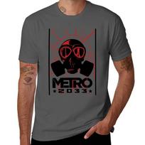 Metro 2033 Tshirt Relaxed Fit Casual Short Sleeve Top 3XL black