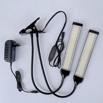 Viso spektro LED paukščių narvo apšvietimas ir spaustukas augalų auginimo šviesa naminiams paukščiams, žolelėms, gėlėms ir namų žaliems augalams patalpų auginimui 2 head -32W,EU standards mėlyna/raudona