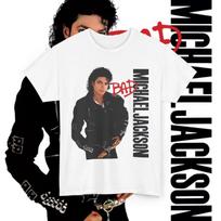 Michael Jackson Bad Era Vintage Mj Tshirt Cotton Graphic Tee Unisex Unisex Summer Streetwear M black