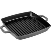 Staub ketaus grilio keptuvė indukcijai kvadratinė 28 cm, pilka